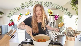 How I Actually Cut my Grocery Bill IN HALF 🍎🥕🍄‍🟫🍋 (Waste Less Spend Less)