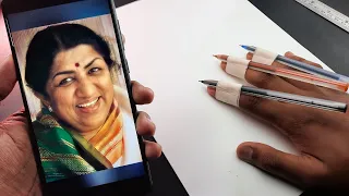 Lata Mangeshkar Drawing , A Tribute to Lata Mangeshkar | Scribble Art