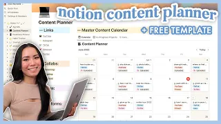 how to use notion 💻💡 content calendar notion tutorial + free template! for content creators