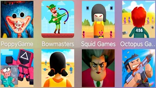 Bowmasters, Squid Games 456, Octopus Games, Scary Teacher 3D | Best Mobile Games Compilation