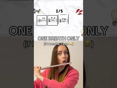 Pro flutist tries one beat in ONE BREATH