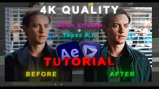 How to get 4k Quality in your Edits | After Effects + Topaz Video AI Tutorial |