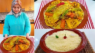 الكسكس المغربي على أصوله بلا زواق والسر باش يجيك بنين والمريقة خاترة