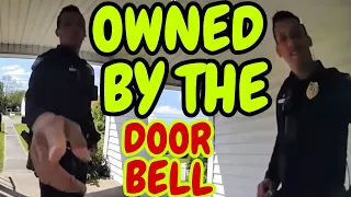 COPS BAFFLED AS THEY'RE OWNED BY A DOORBELL!