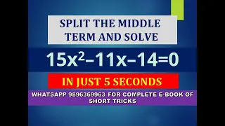 5-Second Trick for Splitting Middle Term