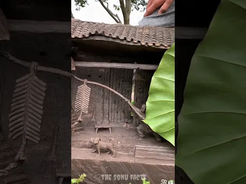 पुराने जमाने का मिट्टी का घर 🤔 wood working arts - home made skills #viral #shortfeed #facts #shorts