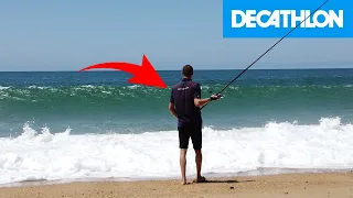 PÊCHE en SURFCASTING avec un CHAMPION DU MONDE (matériel décathlon) CAPERLAN SW