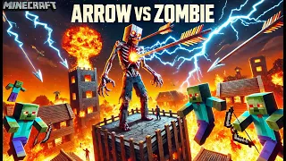 🔴 ZOMBIE vs ARROWS 🔴 #minecraft #minecraftvideos #shortsfeeds
