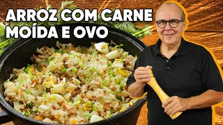 ARROZ COM CARNE MOÍDA E OVO FÁCIL E RÁPIDO DE FAZER! SIMPLES E SABOROSO! - CHEF TAICO