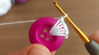 Beautiful Crochet Knitting with Button 🎉 Surprise Örgü Modeli