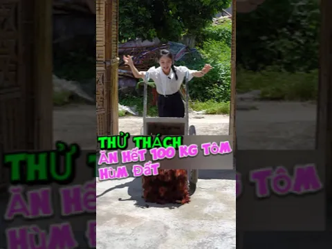 Thử thách ăn 100 kg tôm hùm đất #shorts