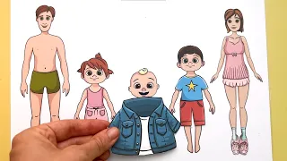 Coloring Let's go have fun finding Cocomelon Casual clothes part #3 🥰😍Drawing Toys for kids