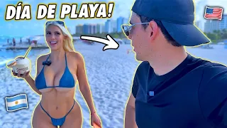DÍA de PLAYA con TIARA la ARGENTINA... en MIAMI