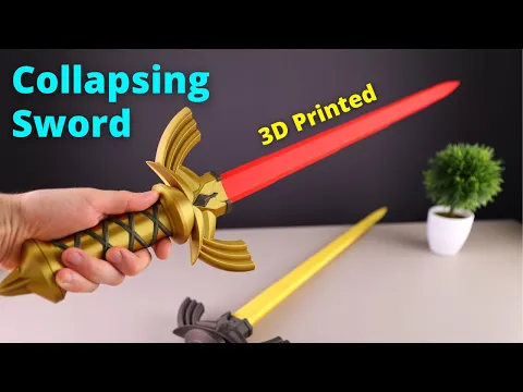 3D Printed Collapsing Master Sword #Shorts