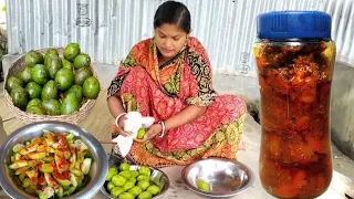 জিভে জল আনা টক ঝাল মিষ্টি আমড়ার আচার রেসিপি॥Hog plum pickle recipe॥Amrar Achar Recipe