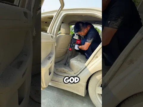 cleaning the Ronaldo Dirtiest 😲Car Dad's Reaction priceless 😱✨️ | #shorts #ytshorts #shortsfeed