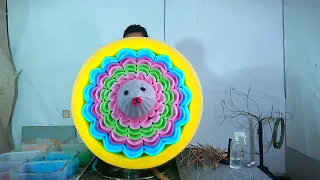 Cotton candy flower making process
