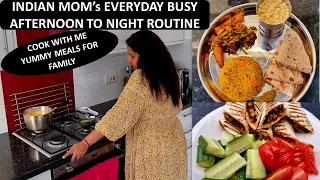 Indian Mom's Lunch To Dinner Routine | Easy Recipes For Busy Moms | Aloo Beans Bhujia | Fajita Wrap
