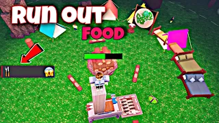Ran out Food for Survival 99 nights in the forest ROBLOX