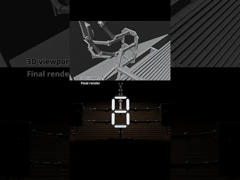 Mechanical seven segment display (alternate angle) #b3d