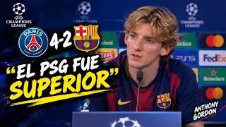 DECLARACIONES DE ANTHONY GORDON (PSG 4-2 BARCELONA) 