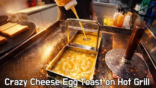 Cheesy Korean Egg Toast That MELTS on the Grill | Street Food Skills You’ve Never Seen Before