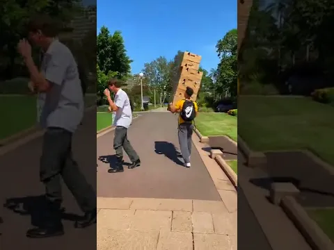 Falling Box Prank ‼️😂 THE LAST ONE 🥶🤯 #shorts