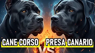 Cane Corso vs Presa Canario 🆚 Power & Temperament Comparison 💪🐕 | Who Wins?