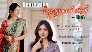 Recreating My ENGAGEMENT Look💍+ QnA ✨ | Manasi Mau
