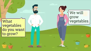 Planting trees in the garden | English Conversation