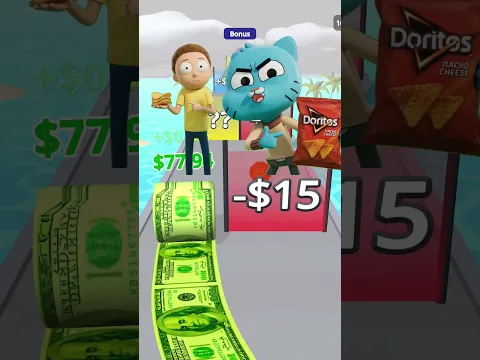 Morty vs Gumball Which Chips Are Better 😂#shorts #morty #gumball #doritos #pringles #chips #funny