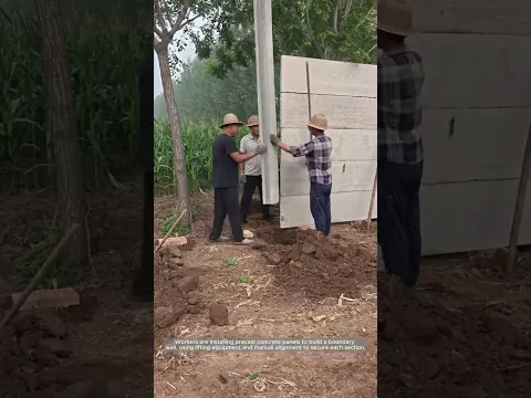 Building with Precast: Assembling a Concrete Boundary Wall