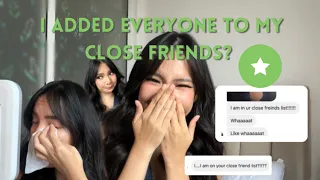 I ADDED EVERYONE TO MY CLOSE FRIENDS? | removing my makeup