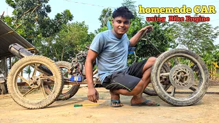 making homemad RC CAR using Bike engine|| making homemade four wheeler