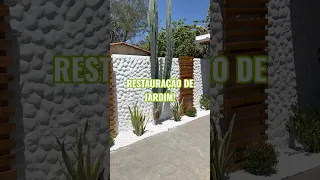 RESTAURAÇÃO DE JARDIM! #pedreiro #obra #construção #viralvideo #fyp