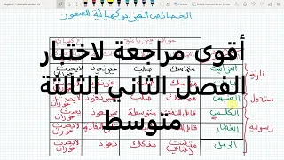 أقوى مراجعة لاختبار الفصل الثاني علوم طبيعية الثالثة متوسط