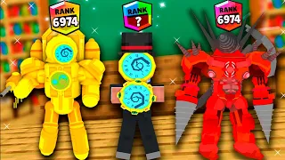 TOP UPGRADED CLOCKMAN - TITAN DRILLMAN Herobrine and Zombie in Minecraft Animation