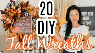 🎃🍁20 DIYS DOLLAR TREE FALL WREATHS GARLANDS TREES DECOR DECO MESH 🎃🍁 Olivia's Romantic Home DIY