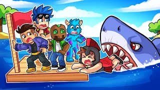 MINECRAFT pero ESTAMOS ATRAPADOS en MEDIO DEL OCÉANO 😰⚠️ TROLARDY y LOS COMPAS