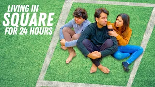 LIVING IN SQUARE FOR 24 HOURS | Rimorav Vlogs