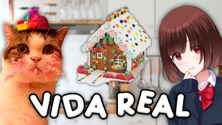 Hice CASAS de JENGIBRE con Capitán Gato en LA VIDA REAL