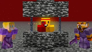 Meus Amigos me Prenderam Em Cima do NETHER, então fiz Vingança!