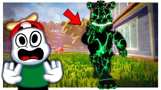 Este Nuevo Fredbear Es Más Rapido Que El Original En Hello Neighbor / FNAF Mod
