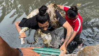 12FEET LONG PYTHON ATE DOG?!!