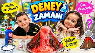 🧪ÇOCUKLAR İLE BİRLİKTE ￼VOLKAN DENEYİ  YAPTIK🌋🧪LAVLAR TAŞTI😱🌋