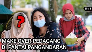 MAKE OVER PEDAGANG DI PINGGIR PANTAI PANGANDARAN #makeupHijab