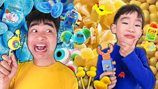 Gấu Đỏ TV -Thử Thách Kẹo Theo Màu Sắc - Người Thua Cuộc Phải Mặc Quần Áo Theo Màu Người Thắng