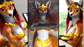 Everchanging Pianist Positions 🦊🎹 (Turkish March) (3D animation)