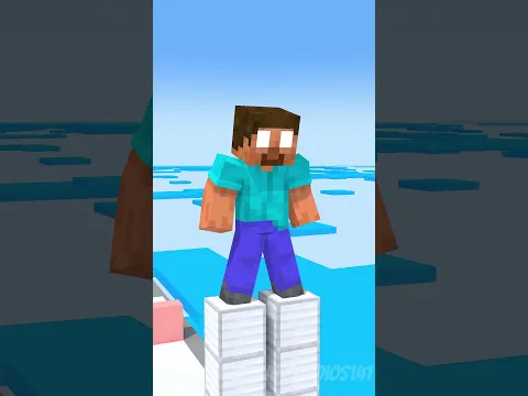 CARGO SKATES RUN CHALLENGE 3 with HEROBRINE #shorts  #fypシ