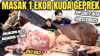 MASAK UTUH SATU EKOR KUDA GEPREK BUAT WARGA! SPESIAL 7 JUTA SUBSCRIBERS.